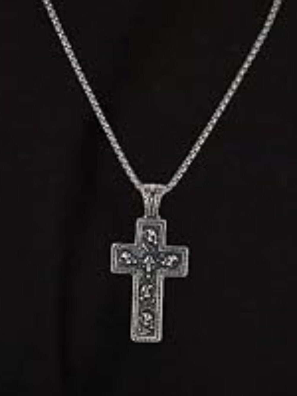 BRAND NEW Stainless Steel Gothic Cross Necklace for Men